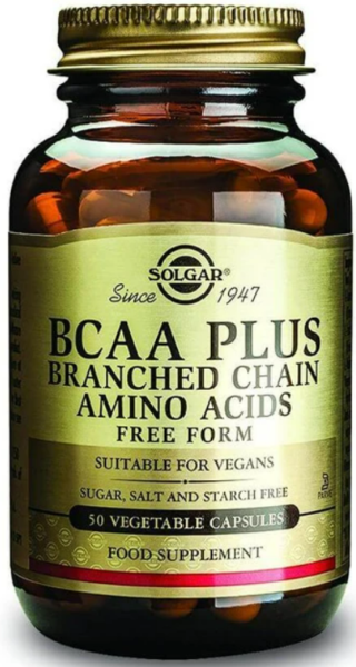 Solgar BCAA Plus Branched Chain Amino Acids 50 Veg.caps